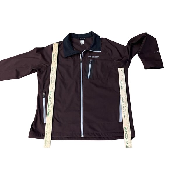 Vintage Columbia Titanium Jacket Mens XL Used Plum Black Zip Front Omni-Shade - Picture 10 of 12